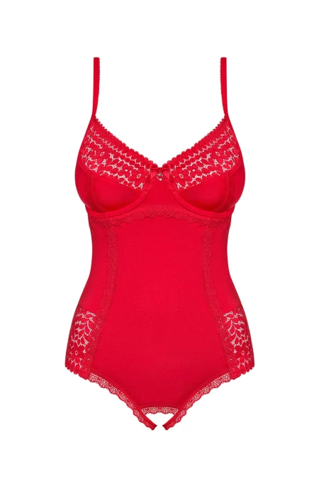 Body crotchless Jolierose Obsessive Red (24H) | Intimitis.ro