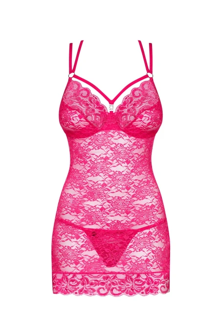 Chemise Obsessive 860-CHE-5 Pink (24H) | Intimitis.ro