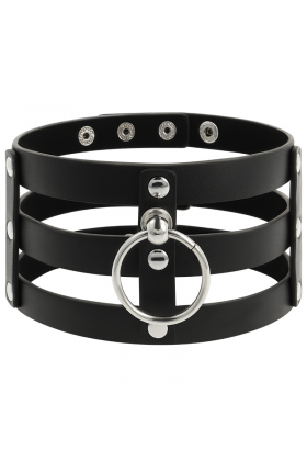 COQUETTE HAND CRAFTED CHOKER VEGAN LEATHER - FETISH D-229294