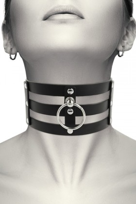 COQUETTE HAND CRAFTED CHOKER VEGAN LEATHER - FETISH D-229294