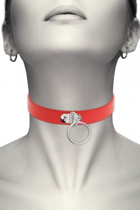 COQUETTE HAND CRAFTED CHOKER FETISH - RED D-229292