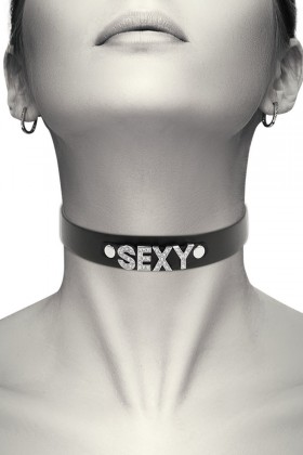 COQUETTE HAND CRAFTED CHOKER VEGAN LEATHER - SEXY D-229291