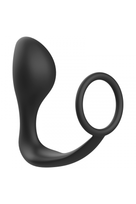 ADDICTED TOYS ANAL PLUG AND COCK RING BLACK D-227619