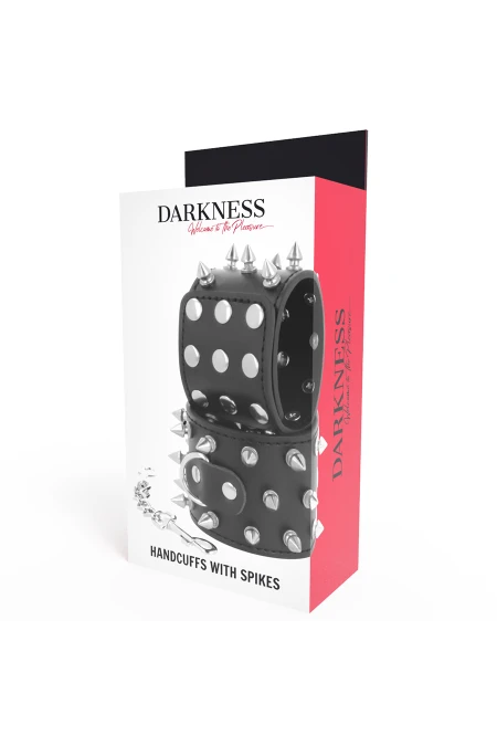 Skulls And Bones Black Spiked Handcuffs - Darkness  D-221235 | Intimitis.ro