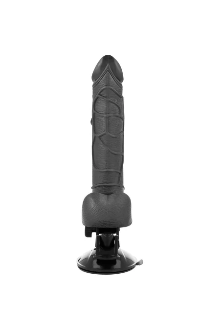Realistic Vibrator Remote Control Black With Testicles 19.5Cm - Basecock  D-223001 | Intimitis.ro