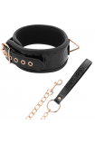 Black Edition Premium Vegan Leather Collar With Neoprene Lining - Begme  D-229250 | Intimitis.ro