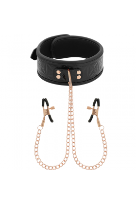 BEGME BLACK EDITION COLLAR WITH NIPPLE CLAMPS D-229251