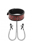 Red Edition Collar With Nipple Clamps With Neoprene Lining - Begme  D-229261