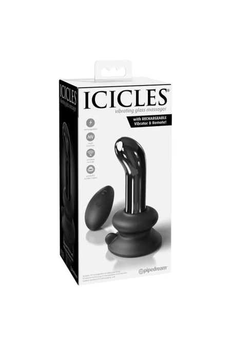 N. 84 Remote Control Hand Blown Glass Plug - Icicles  D-230592 | Intimitis.ro