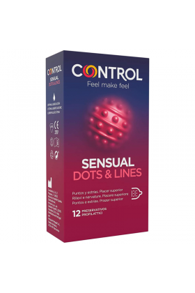SENSUAL CONTROL DOTS & LINES 12 UNITS D-223197