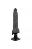 Realistic Black Remote Control Vibrator With Testicles 20 Cm - Basecock  D-223024 | Intimitis.ro