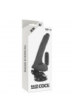 Realistic Black Remote Control Vibrator With Testicles 20 Cm - Basecock  D-223024 | Intimitis.ro