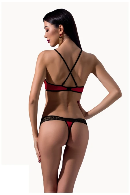 Passion Scarlet 2pcs set bikini red (24H) | Intimitis.ro