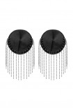 Nipple Covers with Silver Beads Milladis Obsessive Black | Intimitis.ro
