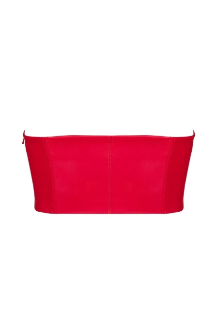 Set Top + Pantalon Scurt Hermeza Obsessive Red (Neutral Box) | Intimitis.ro