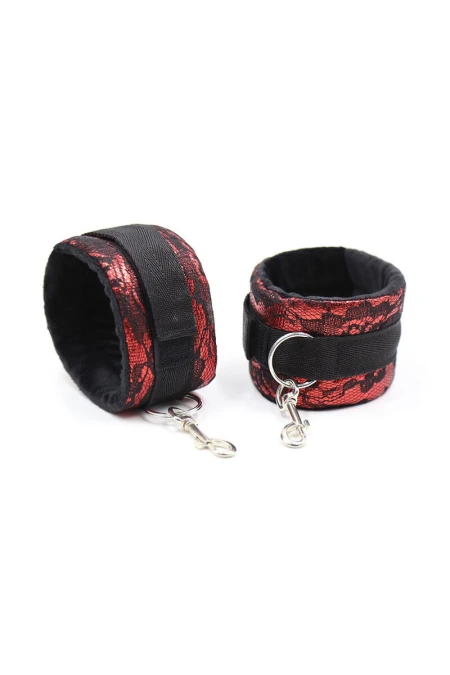 Velvet Handcuffs With Nylon Tape - Ohmama Fetish  D-230091 | Intimitis.ro