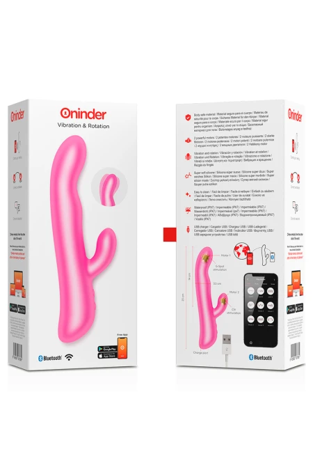 Oslo Vibration & Rotation Pink - Free App - Oninder  D-232586 | Intimitis.ro