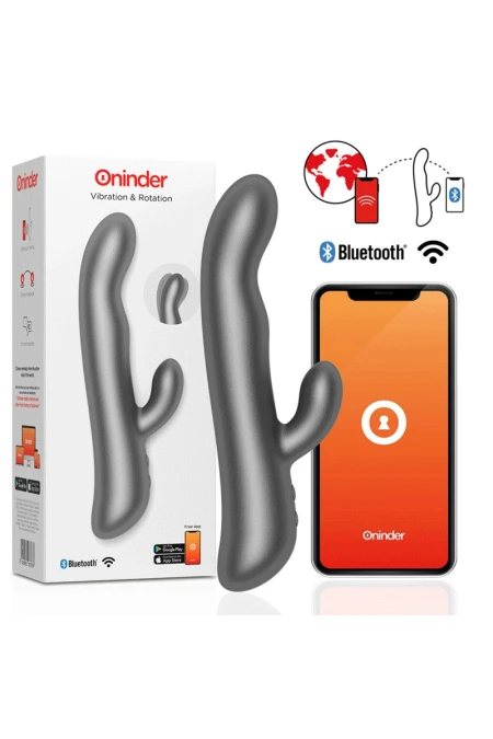 Oslo Vibration & Rotation Black - Free App - Oninder  D-232587 | Intimitis.ro