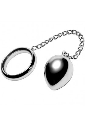 METALHARD COCK RING 45MM + CHAIN BEAD D-205356
