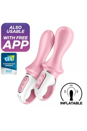 SATISFYER AIR PUMP BOOTY 5+ INFLATABLE ANAL VIBRATOR - PINK D-232169