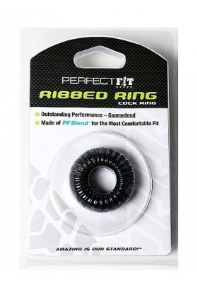 PERFECT FIT RIBBED RING BLACK D-213397