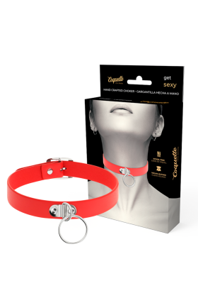 COQUETTE CHIC DESIRE HAND CRAFTED CHOKER FETISH - RED D-229292