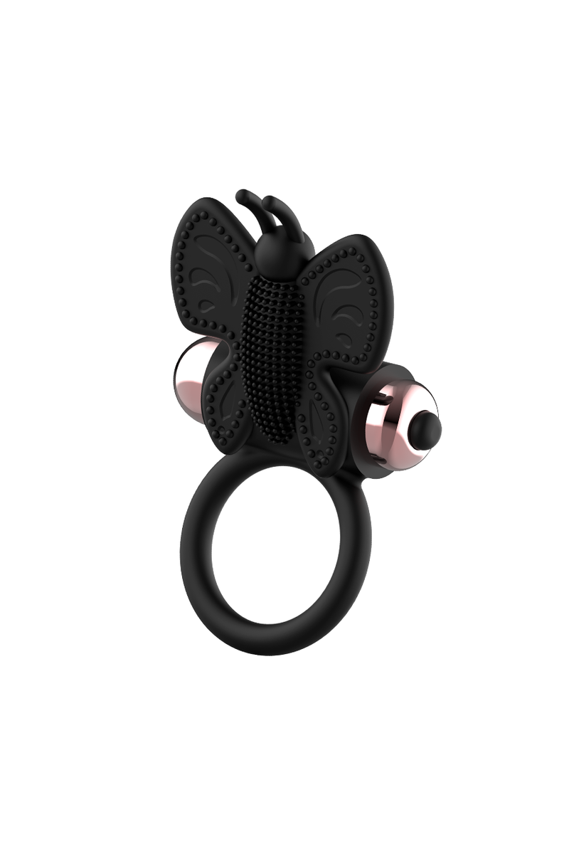 COQUETTE CHIC DESIRE COCK RING BUTTERFLY WITH VIBRATOR BLACK/ GOLD D-225737