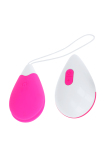 OH MAMA TEXTURED VIBRATING EGG 10 MODES - PINK AND WHITE D-227205