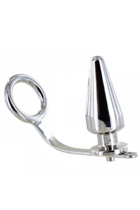 METALHARD COCK RING WITH PLUG ANAL 80 X 55 MM D-205389