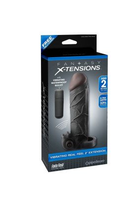 VIBRATING REAL FEEL 2 EXTENSION BLACK PD4119-23