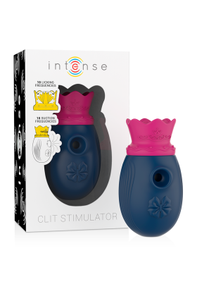 INTENSE CLIT STIMULATOR 10 LICKING AND SUCTION FREQUENCIES - BLUE D-230638