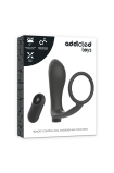 Penis Ring With Remote Control Anal Plug Black Rechargeable - Addicted Toys  D-227639 | Intimitis.ro