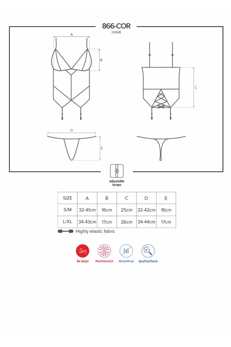OB 866-COR-1 corset & thong