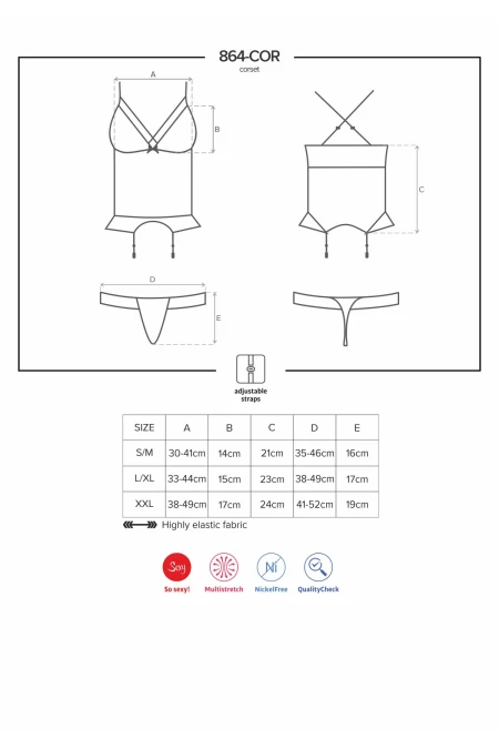 OB 864-COR-1 corset & thong