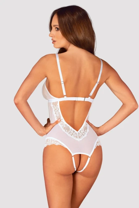 Body crotchless Heavenlly Obsessive White | Intimitis.ro