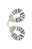 Furry Fun Cuffs Bondage Zebra - Toyjoy  D-222128 | Intimitis.ro