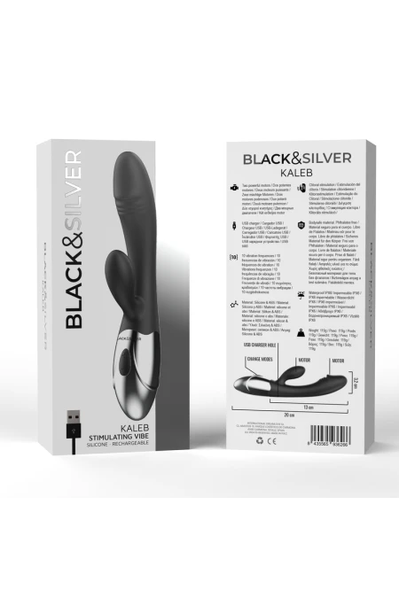 Kaleb Stimulating Vibe - Black&Silver  D-232433 | Intimitis.ro