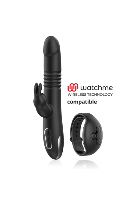 Kenji Stimulating Vibe Compatible With Watchme Wireless Technology - Black&Silver  D-232436 | Intimitis.ro