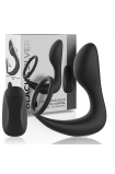 Remote Control Anal Massager Rechargeable Silicone Black - Black&Silver  D-234390