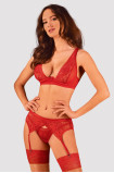 Set sexy 3pcs Lacelove Obsessive Red
