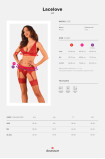 Set sexy 3pcs Lacelove Obsessive Red | Intimitis.ro