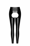 Pantalon wetlook with open crotch F304 Noir Handmade Black | Intimitis.ro