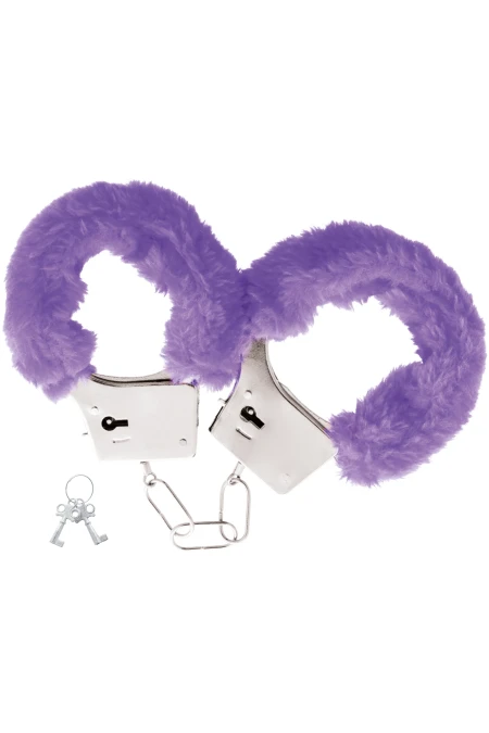 Lilac Lined Metal Handcuffs - Darkness  D-221225 | Intimitis.ro