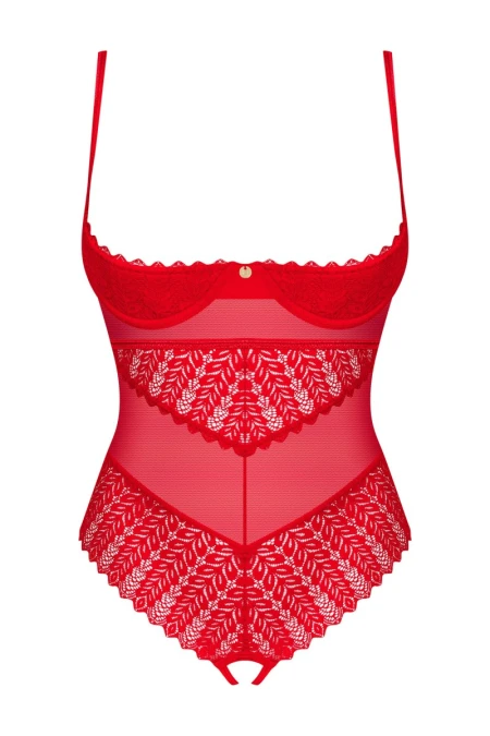Body crotchless Ingridia Obsessive Red | Intimitis.ro
