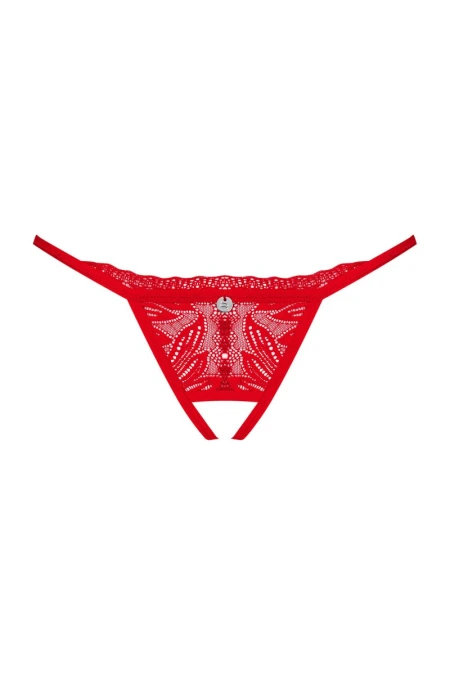 Chilot Crotchless Chilisa Obsessive Red | Intimitis.ro