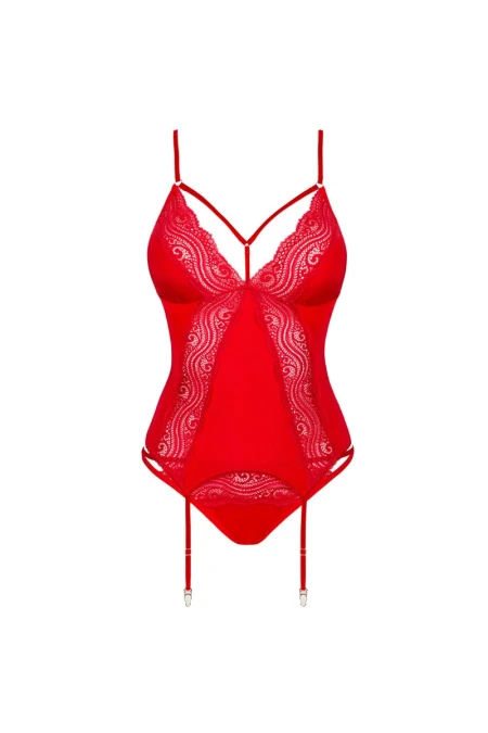 Corset sexy Diyosa Obsessive Red (24H) | Intimitis.ro