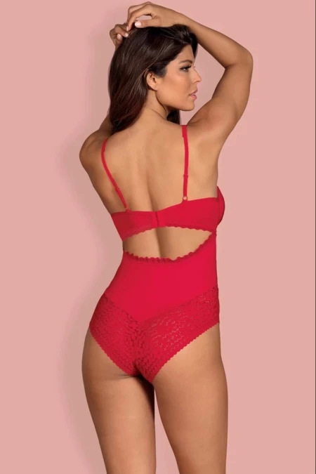 Body crotchless Jolierose Obsessive Red (24H) | Intimitis.ro