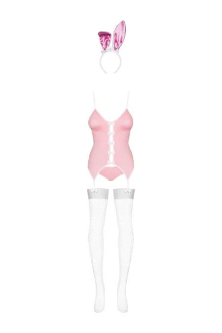 Costumatie Bunny Suit 4 pcs Obsessive Pink (24H) | Intimitis.ro