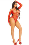 Body Crothless With Gloss Red Leg Avenue | Intimitis.ro
