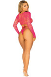Top Crop Lace With Thong Pink Leg Avenue | Intimitis.ro